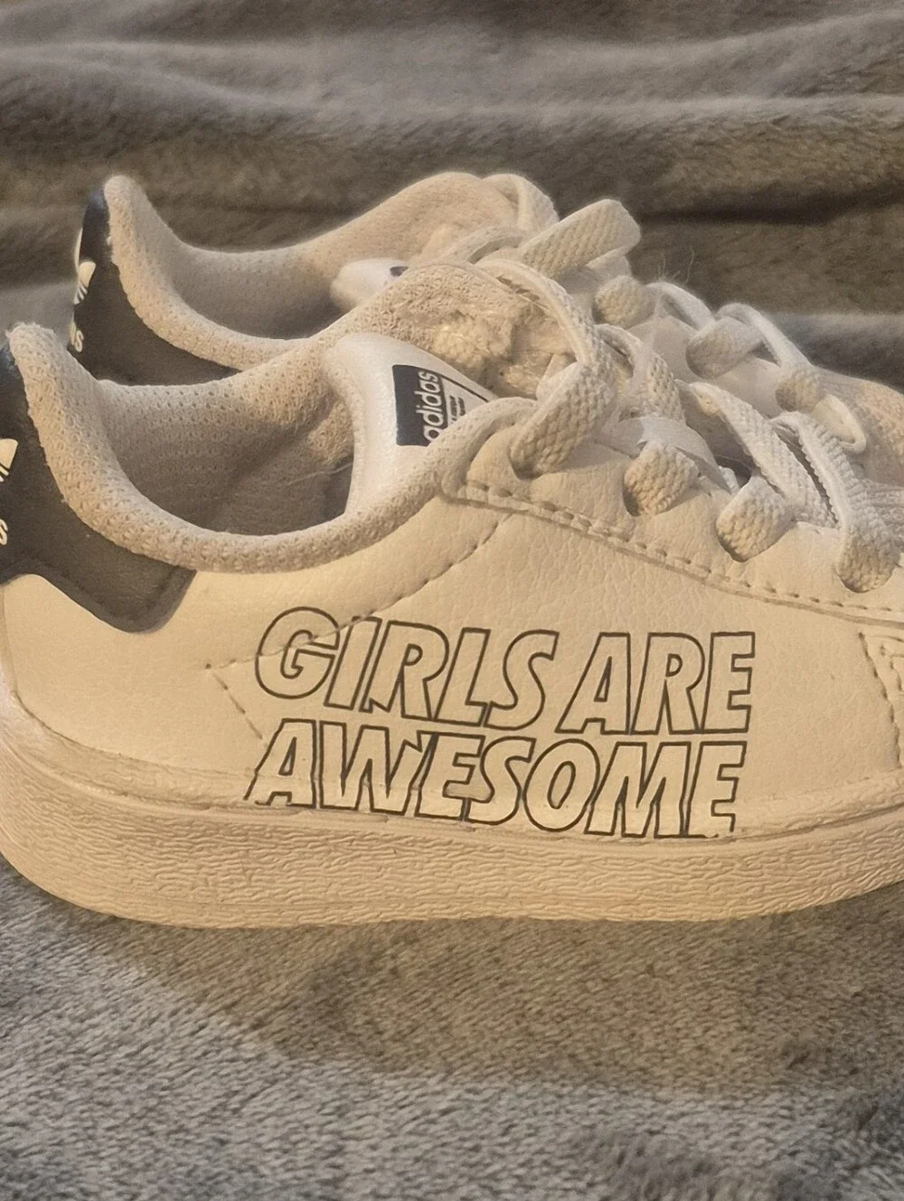 Adidas Originals Superstar Girls Are Awesome Toddler 3K White Black Shoes